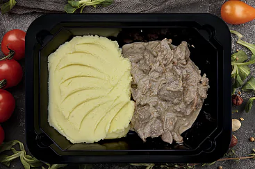 Печень куриная в сметане с пюре, 300г