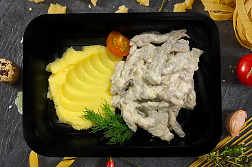 Бефстроганов с пюре, 300г