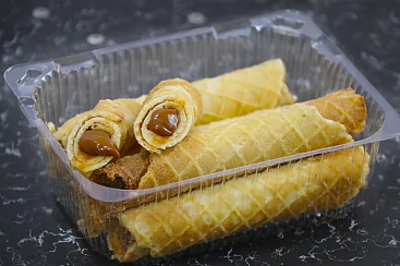 Трубочки вафельные с вареной сгущенкой, 150г