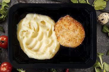 Биточек рыбный с пюре, 250г