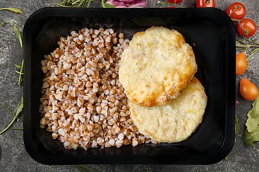 Котлетки куриные с гречкой, 300г