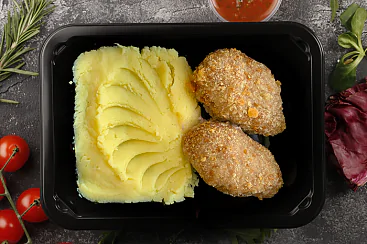 Котлетки мясные с пюре, 300г