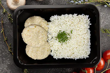 Паровые котлеты с рисом, 250г
